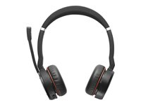 Jabra Evolve 75 SE MS Stereo - Kuulokkeet + mikrofoni - korvien päällä - Bluetooth - langaton - aktiivinen melunpoisto - USB - sertifioitu Microsoft Teamsille malleihin LINK 380a MS 7599-842-109