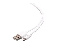 C2G 3ft Lightning to USB A - Power, Sync and Charging Cable - MFi - White - Salamakaapeli - USB uros to Lightning uros - 91.4 cm - valkoinen C2G29905