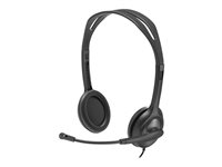 Logitech H111 - Kuulokkeet + mikrofoni - korvien päällä - langallinen - 3,5 mm jakkiliitin 981-001000