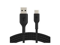 Belkin BoostCharge - USB-kaapeli - 24 pin USB-C (uros) to USB (uros) - 3 m - musta CAB002BT3MBK