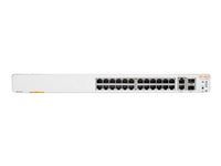 HPE Aruba Instant On 1960 24G 2XGT 2SFP+ Switch - Kytkin - Hallinnoitu - 24 x 10/100/1000 + 2 x 10 Gigabit SFP+ + 2 x 100/1000/10GBase-T - telineeseen asennettava - BTO JL806A#ABB