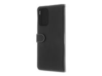 Insmat - Läppäkansi matkapuhelimelle - nahka, kartonki + paperi + alumiinifolio - musta malleihin Xiaomi Redmi Note 10 Pro 650-2966