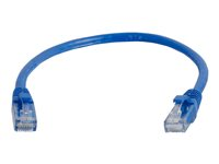 C2G Cat5e Booted Unshielded (UTP) Network Patch Cable - Kytkentäkaapeli - RJ-45 (uros) to RJ-45 (uros) - 30 cm - UTP - CAT 5e - valettu, piikitön, säikeinen - sininen 83159