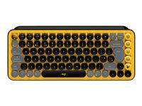 Logitech POP Keys - Näppäimistö - langaton - Bluetooth 5.1, Bluetooth LE - QWERTY - Yhdysvaltain englanti kansainv. - näppäinkytkin: Brown Tactile - blast 920-010735