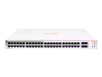 HPE Aruba Instant On 1830 48G 24p Class4 PoE 4SFP 370W Switch - Kytkin - smart - 24 x 10/100/1000 + 24 x 10/100/1000 (PoE+) + 4 x Gigabit SFP - työpöytä, telineeseen asennettava - PoE+ (370 W) JL815A#ABB