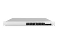 Cisco Meraki Cloud Managed MS210-24 - Kytkin - Hallinnoitu - 24 x 10/100/1000 + 4 x Gigabit SFP (uplink) - telineeseen asennettava, työpöytä MS210-24-HW