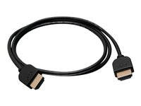 C2G 3ft 4K HDMI Cable - Ultra Flexible Cable with Low Profile Connectors - HDMI-kaapeli - HDMI uros to HDMI uros - 91.4 cm - kaksoiseristetty - musta 41363