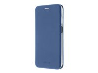 Insmat Exclusive - Läppäkansi matkapuhelimelle - polyuretaani, kartonki + paperi + alumiinifolio, termoplastinen polyuretaanikehikko (TPU) - sähköisen sininen malleihin Samsung Galaxy A25 650-3222