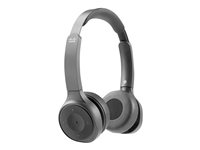 Cisco Headset 730 - Kuulokkeet + mikrofoni - korvien päällä - Bluetooth - langaton - aktiivinen melunpoisto - hiilen musta - sekä latausalusta malleihin Cisco DX70, DX80; IP DECT Phone 6825; IP Phone 88XX; Unified Wireless IP Phone 8821 HS-WL-730-BUNAS-C