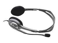 Logitech Stereo H111 - Kuulokkeet + mikrofoni - korvien päällä - langallinen 981-000593