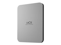 LaCie Mobile Drive STLP2000400 - Kiintolevyasema - 2 Tt - ulkoinen (kannettava) - USB 3.2 Gen 1 (USB-C liitin) - kuunhopea - sekä 3 vuoden Seagate Rescue Data Recovery STLP2000400