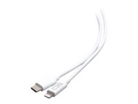 C2G 10ft (3m) USB-C Male to Lightning Male Sync and Charging Cable - White - Salamakaapeli - 24 pin USB-C uros to Lightning uros - 3.05 m - valkoinen - USB-virransyöttö (20 W), up to 480 Mbps C2G54560