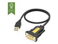 Vision USB to Serial Adaptor - Sarjasovitin - USB - RS-232 - musta TC-USBSER