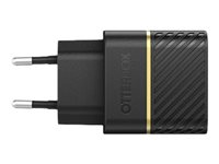 OtterBox Wall Charger - Verkkosovitin - 30 watti(a) - 3 A - PD 3.0 (24 pin USB-C) - musta hohto 78-80483