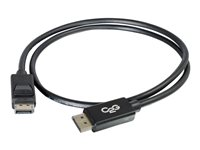 C2G 6ft Ultra High Definition DisplayPort Cable with Latches - 8K DisplayPort Cable - M/M - DisplayPort -kaapeli - DisplayPort (uros) to DisplayPort (uros) - 1.83 m - musta 54401