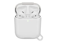 OtterBox Ispra Series - Kotelo langatttomille kuulokkeille - polykarbonaatti, sinkkilejeerinki, termoplastinen elastomeeri (TPE) - kuukristallinharmaa malleihin Apple AirPods (1. laitesukupolvi, 2. sukupolvi) 77-65502