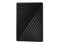 WD My Passport WDBYVG0020BBK - Kiintolevyasema - salattu - 2 Tt - ulkoinen (kannettava) - USB 3.2 Gen 1 - AES 256 bittiä - musta WDBYVG0020BBK-WESN