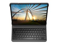 Logitech Slim Folio Pro - Näppäimistö- ja kalvokotelo - taustavalaistu - langaton - Bluetooth LE - QWERTY - Pohjoismaat malleihin Apple 12.9-inch iPad Pro (3. sukupolvi, 4. sukupolvi) 920-009709