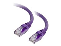 C2G Cat5e Booted Unshielded (UTP) Network Patch Cable - Kytkentäkaapeli - RJ-45 (uros) to RJ-45 (uros) - 1 m - UTP - CAT 5e - valettu, piikitön, säikeinen - violetti 83659