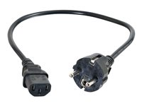 C2G Universal Power Cord - Virtajohto - power CEE 7/7 (uros) to power IEC 60320 C13 - 2 m - valettu - musta - Eurooppa 88543