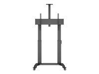 Multibrackets M Motorized Public Floorstand Dual Pillar 180 HD - Kärry - moottorikäyttöinen malleihin litteä paneeli / videokokouskamera - alumiini - musta -näytön koko: 75"-110" 7350105213120