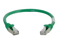 C2G Cat5e Booted Shielded (STP) Network Patch Cable - Kytkentäkaapeli - RJ-45 (uros) to RJ-45 (uros) - 3 m - STP - CAT 5e - valettu - vihreä 83832