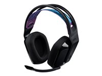 Logitech G G535 LIGHTSPEED Wireless Gaming Headset - Kuulokkeet + mikrofoni - täysikokoinen - LIGHTSPEED - langaton - musta - Discord-sertifioitu 981-000972