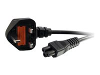 C2G Laptop Power Cord - Virtajohto - IEC 60320 C5 to BS 1363 (uros) - vaihtovirta 250 V - 2 m - valettu - musta - Yhdistynyt kuningaskunta 80602