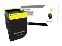 Lexmark 700X4 - Erittäin tuottoisa - keltainen - alkuperäinen - väriainekasetti LCCP malleihin Lexmark CS510de, CS510dte 70C0X40