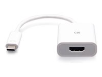 C2G USB-C to HDMI Audio/Video Adapter Converter - 4K 60Hz - White - Näyttösovitin - 24 pin USB-C uros to HDMI naaras - valkoinen - tuki 4K / 60 Hz C2G26936