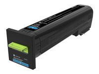 Lexmark - Erittäin tuottoisa - sinivihreä - alkuperäinen - väriainekasetti LCCP, LRP malleihin Lexmark CS820de, CS820dte, CS820dtfe 72K2XC0