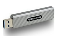 Transcend ESD320A - SSD - salattu - 2 Tt - ulkoinen (kannettava) - USB 3.2 Gen 2x1 - AES 256 bittiä - pehmeä harmaa TS2TESD320A