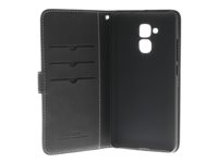 Insmat Exclusive Flip Case - Läppäkansi matkapuhelimelle - aito nahka - musta malleihin Honor 7 Lite 650-2493
