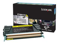 Lexmark - Tuottoisa - keltainen - alkuperäinen - väriainekasetti LCCP, LRP malleihin Lexmark X748de, X748de LDS, X748de Statoil, X748dte X748H1YG