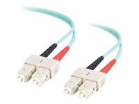 C2G SC-SC 10Gb 50/125 OM3 Duplex Multimode PVC Fiber Optic Cable (LSZH) - Verkkokaapeli - SC (monitila) (uros) to SC (monitila) (uros) - 1 m - kuituoptinen - kaksipuolinen (duplex) - 50 / 125 micron - OM3 - ei sisällä halogeenia - sinivihreä 85513