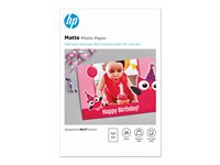 HP - Matta - 8,8 mm - 100 x 150 mm - 180 g/m² - 25 arkki (arkit) valokuvapaperi malleihin Deskjet Ink Advantage 1275; Officejet 38XX, 46XX, 52XX, 57XX, 68XX, 69XX, 80XX, 8702, 9012 7HF70A