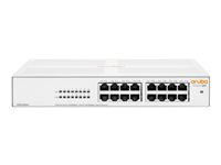 HPE Aruba Instant On 1430 16G Switch - Kytkin - hallitsematon - 16 x 10/100/1000 - työpöytä, telineeseen asennettava, seinään asennettava - BTO R8R47A#ABB