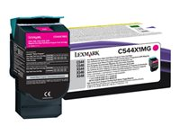 Lexmark - Erittäin tuottoisa - magenta - alkuperäinen - väriainekasetti LCCP, LRP malleihin Lexmark C544, C546, X544, X546, X548 C544X1MG