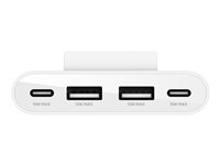 Belkin BoostCharge - Latausliuska - 4 lähtöliittimet (2 x USB, 2 USB-C:tä) - valkoinen BUZ001BT2MWHB7