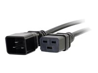 C2G 16 AWG 250 Volt 16 Amp Power Extension Cord - Sähköjatkojohto - EC 60320 C20 to IEC 60320 C19 - vaihtovirta 250 V - 3 m - valettu - musta 80624