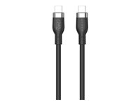 HyperJuice - USB-kaapeli - 24 pin USB-C (uros) to 24 pin USB-C (uros) - USB 2.0 - 2 m - USB-virransyöttö (240 W), laajennettu tehoalue (EPR) - musta HJ4002BKGL