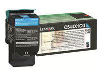 Lexmark - Erittäin tuottoisa - sinivihreä - alkuperäinen - väriainekasetti LCCP, LRP malleihin Lexmark C544, C546, X544, X546, X548 C544X1CG