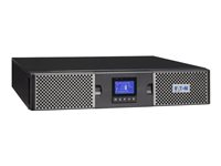 Eaton 9PX 1000i RT2U Netpack - UPS (torniin asennettava/ulkoinen) - Vaihtovirta 200/208/220/230/240 V - 1000 watti(a) - 1000 VA - RS-232, USB, Ethernet 10/100/1000 - lähtöliittimet: 8 - PFC - 2U 9PX1000IRTN