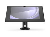 Compulocks Galaxy Tab S9+/S9FE+ 12.4" Apex Enclosure Tilting Stand 4" Black - Teline - näkyvissä oleva etu-/takakamera ja anturit malleihin tabletti - metallikehys - musta -näytön koko: 12.4" malleihin Samsung Galaxy Tab S9 FE+, Tab S9+ TCDP04124GAPXB