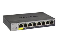 NETGEAR Smart GS108Tv3 - Kytkin - smart - 8 x 10/100/1000 - työpöytä, seinään asennettava - tasavirta GS108T-300PES