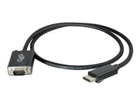 C2G 15ft DisplayPort to VGA Adapter Cable - M/M - Sovitinkaapeli - TAA-yhteensopiva - DisplayPort (uros) to HD-15 (VGA) (uros) - 4.57 m - siipiruuvit, aktiivinen, 1920 x 1200 (WUXGA) -tuki - musta 54343