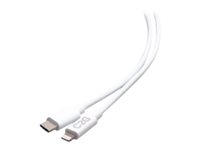 C2G 3ft (0.9m) USB-C Male to Lightning Male Sync and Charging Cable - White - Salamakaapeli - Lightning uros to 24 pin USB-C uros - 90 cm - valkoinen C2G54558