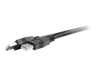 C2G 6.6ft USB Cable - USB A to USB A Cable - USB 2.0 - Black - M/M - USB-kaapeli - USB (uros) to USB (uros) - USB 2.0 - 2 m - musta 28106