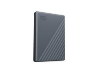 WD My Passport WDBWML0020BGY - Kiintolevyasema - salattu - 2 Tt - ulkoinen (kannettava) - USB 3.2 Gen 1 (USB-C liitin) - AES 256 bittiä - silikoninharmaa WDBWML0020BGY-WESN