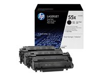 HP 55X - 2 pakettia - Tuottoisa - musta - alkuperäinen - LaserJet - väriainekasetti (CE255XD) malleihin LaserJet Enterprise MFP M525; LaserJet Enterprise Flow MFP M525; LaserJet Managed MFP M525 CE255XD